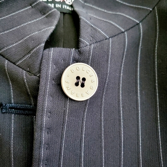 Dolce & Gabbana | Navy Pinstripe Blazer - Picture 8 of 9